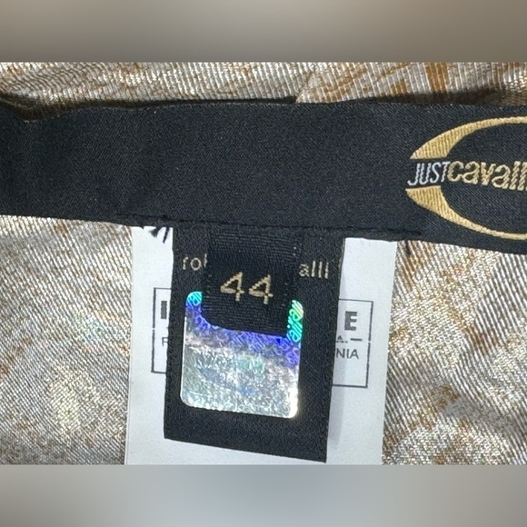 Just Cavalli Leather and Rabbit Fur Tan Jacket - Size 44 IT - Picture 5 of 12